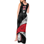 Personalized St Kilda Football Tank Maxi Dress Easter Egg Pattern Red Black White Tribal Dot Style