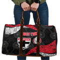 Personalized St Kilda Football Travel Bag Easter Egg Pattern Red Black White Tribal Dot Style