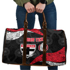 Personalized St Kilda Football Travel Bag Easter Egg Pattern Red Black White Tribal Dot Style
