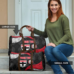 Personalized St Kilda Football Travel Bag Easter Egg Pattern Red Black White Tribal Dot Style