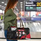 Personalized St Kilda Football Travel Bag Easter Egg Pattern Red Black White Tribal Dot Style