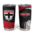 Personalized St Kilda Football Tumbler Cup Easter Egg Pattern Red Black White Tribal Dot Style