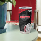 Personalized St Kilda Football Tumbler Cup Easter Egg Pattern Red Black White Tribal Dot Style