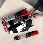 Personalized St Kilda Football Umbrella Easter Egg Pattern Red Black White Tribal Dot Style