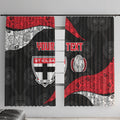 Personalized St Kilda Football Window Curtain Easter Egg Pattern Red Black White Tribal Dot Style