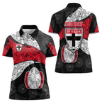 Personalized St Kilda Football Women Polo Shirt Easter Egg Pattern Red Black White Tribal Dot Style