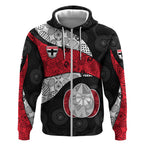 Personalized St Kilda Football Zip Hoodie Easter Egg Pattern Red Black White Tribal Dot Style