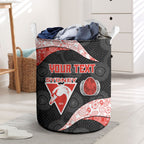 Personalized Sydney Football Laundry Basket Easter Egg Pattern Red White Tribal Dot Art Style