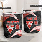 Personalized Sydney Football Laundry Basket Easter Egg Pattern Red White Tribal Dot Art Style