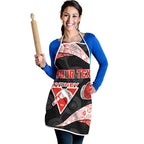 Personalized Sydney Football Apron Easter Egg Pattern Red White Tribal Dot Art Style
