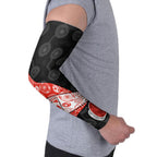 Personalized Sydney Football Arm Sleeves Easter Egg Pattern Red White Tribal Dot Art Style