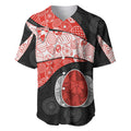 Personalized Sydney Football Baseball Jersey Easter Egg Pattern Red White Tribal Dot Art Style