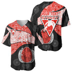 Personalized Sydney Football Baseball Jersey Easter Egg Pattern Red White Tribal Dot Art Style