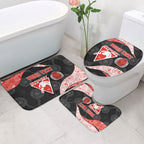 Personalized Sydney Football Bathroom Set Easter Egg Pattern Red White Tribal Dot Art Style