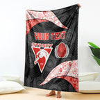 Personalized Sydney Football Blanket Easter Egg Pattern Red White Tribal Dot Art Style