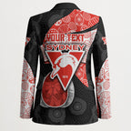 Personalized Sydney Football Blazer Easter Egg Pattern Red White Tribal Dot Art Style