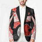 Personalized Sydney Football Blazer Easter Egg Pattern Red White Tribal Dot Art Style