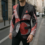 Personalized Sydney Football Blazer Easter Egg Pattern Red White Tribal Dot Art Style