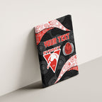 Personalized Sydney Football Canvas Wall Art Easter Egg Pattern Red White Tribal Dot Art Style