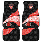 Personalized Sydney Football Car Mats Easter Egg Pattern Red White Tribal Dot Art Style