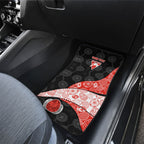 Personalized Sydney Football Car Mats Easter Egg Pattern Red White Tribal Dot Art Style