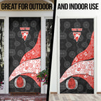 Personalized Sydney Football Door Cover Easter Egg Pattern Red White Tribal Dot Art Style