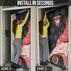 Personalized Sydney Football Door Cover Easter Egg Pattern Red White Tribal Dot Art Style