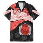 Personalized Sydney Football Hawaiian Shirt Easter Egg Pattern Red White Tribal Dot Art Style