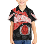 Personalized Sydney Football Hawaiian Shirt Easter Egg Pattern Red White Tribal Dot Art Style