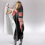 Personalized Sydney Football Hooded Blanket Easter Egg Pattern Red White Tribal Dot Art Style