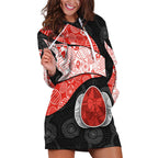 Personalized Sydney Football Hoodie Dress Easter Egg Pattern Red White Tribal Dot Art Style