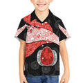 Personalized Sydney Football Kid Hawaiian Shirt Easter Egg Pattern Red White Tribal Dot Art Style