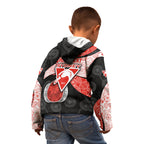 Personalized Sydney Football Kid Hoodie Easter Egg Pattern Red White Tribal Dot Art Style