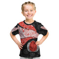 Personalized Sydney Football Kid T Shirt Easter Egg Pattern Red White Tribal Dot Art Style