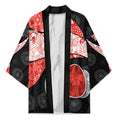 Personalized Sydney Football Kimono Easter Egg Pattern Red White Tribal Dot Art Style