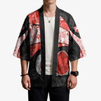 Personalized Sydney Football Kimono Easter Egg Pattern Red White Tribal Dot Art Style