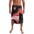 Personalized Sydney Football Lavalava Easter Egg Pattern Red White Tribal Dot Art Style