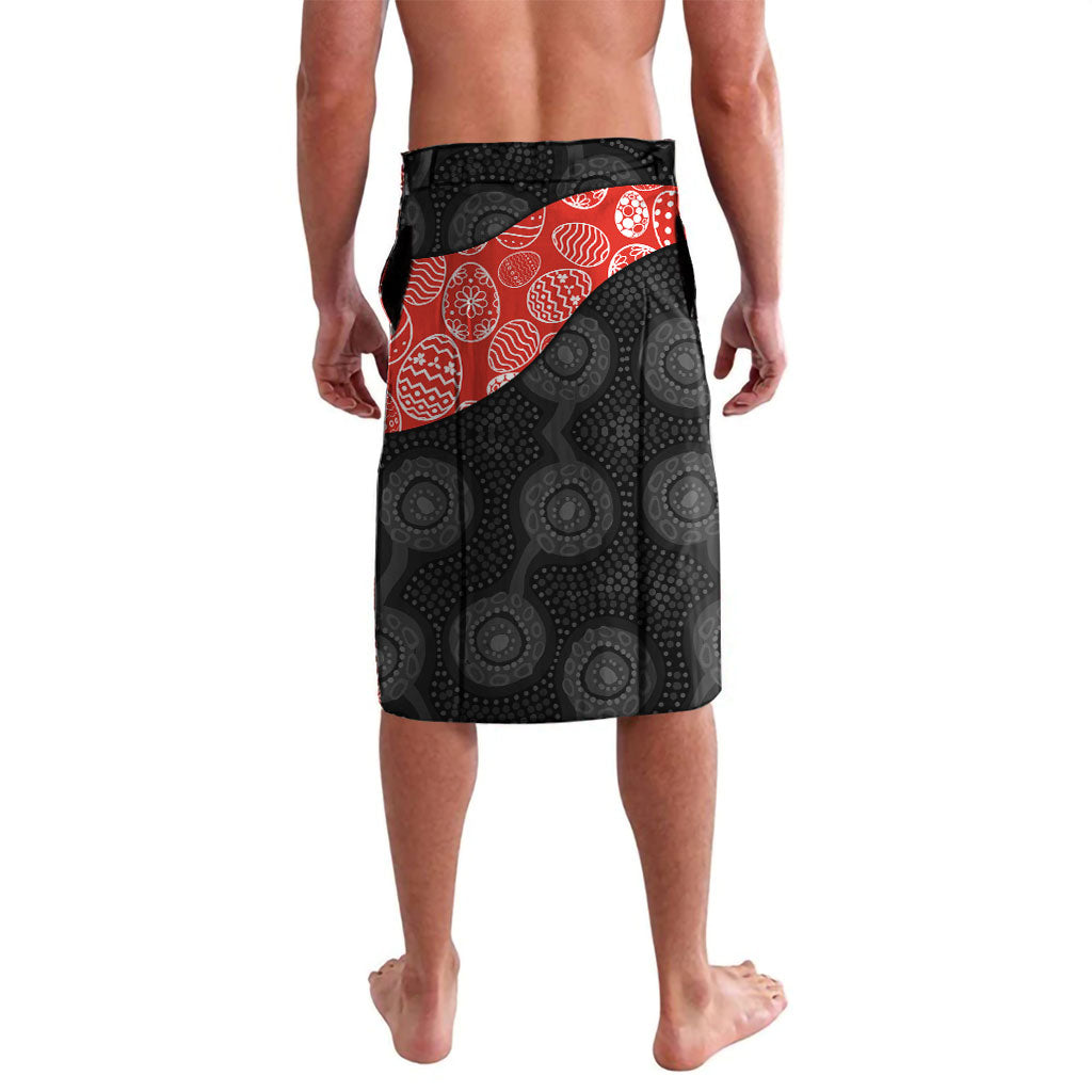Personalized Sydney Football Lavalava Easter Egg Pattern Red White Tribal Dot Art Style