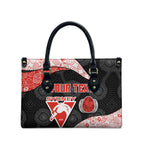 Personalized Sydney Football Leather Bag Easter Egg Pattern Red White Tribal Dot Art Style