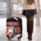 Personalized Sydney Football Luggage Cover Easter Egg Pattern Red White Tribal Dot Art Style