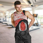 Personalized Sydney Football Men Tank Top Easter Egg Pattern Red White Tribal Dot Art Style