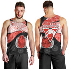 Personalized Sydney Football Men Tank Top Easter Egg Pattern Red White Tribal Dot Art Style