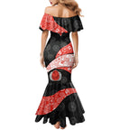 Personalized Sydney Football Mermaid Dress Easter Egg Pattern Red White Tribal Dot Art Style