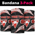 Personalized Sydney Football Neck Gaiter Easter Egg Pattern Red White Tribal Dot Art Style