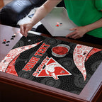 Personalized Sydney Football Puzzle Easter Egg Pattern Red White Tribal Dot Art Style