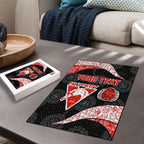 Personalized Sydney Football Puzzle Easter Egg Pattern Red White Tribal Dot Art Style
