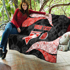 Personalized Sydney Football Quilt Easter Egg Pattern Red White Tribal Dot Art Style