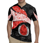 Personalized Sydney Football Rugby Jersey Easter Egg Pattern Red White Tribal Dot Art Style