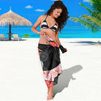 Personalized Sydney Football Sarong Easter Egg Pattern Red White Tribal Dot Art Style