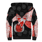 Personalized Sydney Football Sherpa Hoodie Easter Egg Pattern Red White Tribal Dot Art Style